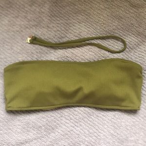 Olive green swimsuit top